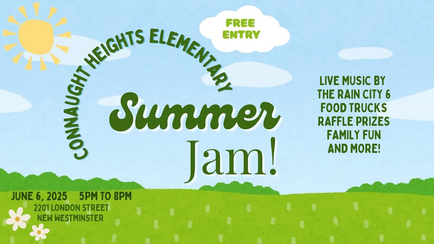 Excited to be performing at the Connaught Heights Elementary Summer Jam in New Westminster next month. This is a free, family fun event supporting a local school. There will be food trucks, a bouncy castle, kid friendly activities, and of course the Rain City 6 bringing the tunes!
📆 June 6, 2025
⏰ 5-8pm
📍 2201 London Street, New Westminster
#newwestminsterevents #newwestminster #danceband #familyevent #schoolfundraising